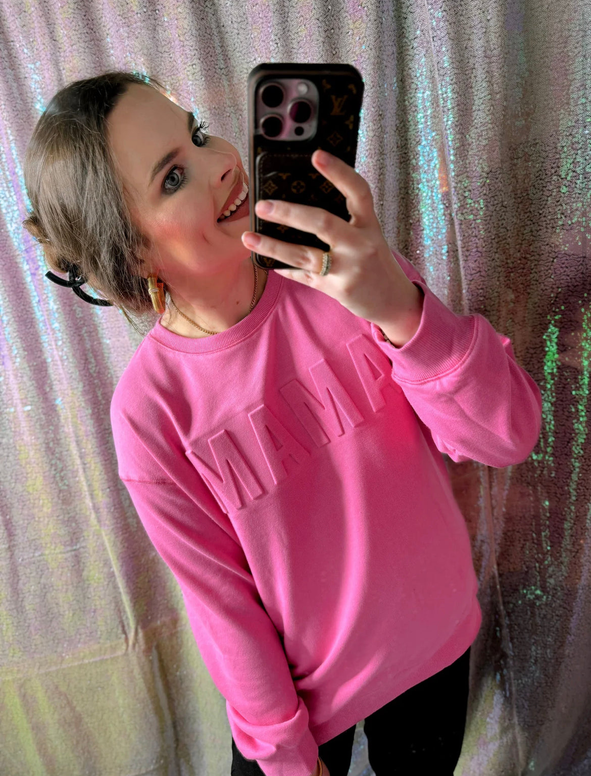 Pink Mama Crew Sweatshirt