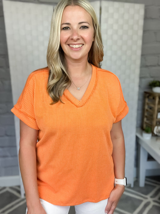 Delilah Top in Orange