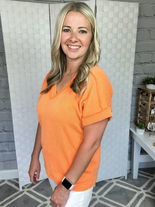 Delilah Top in Orange