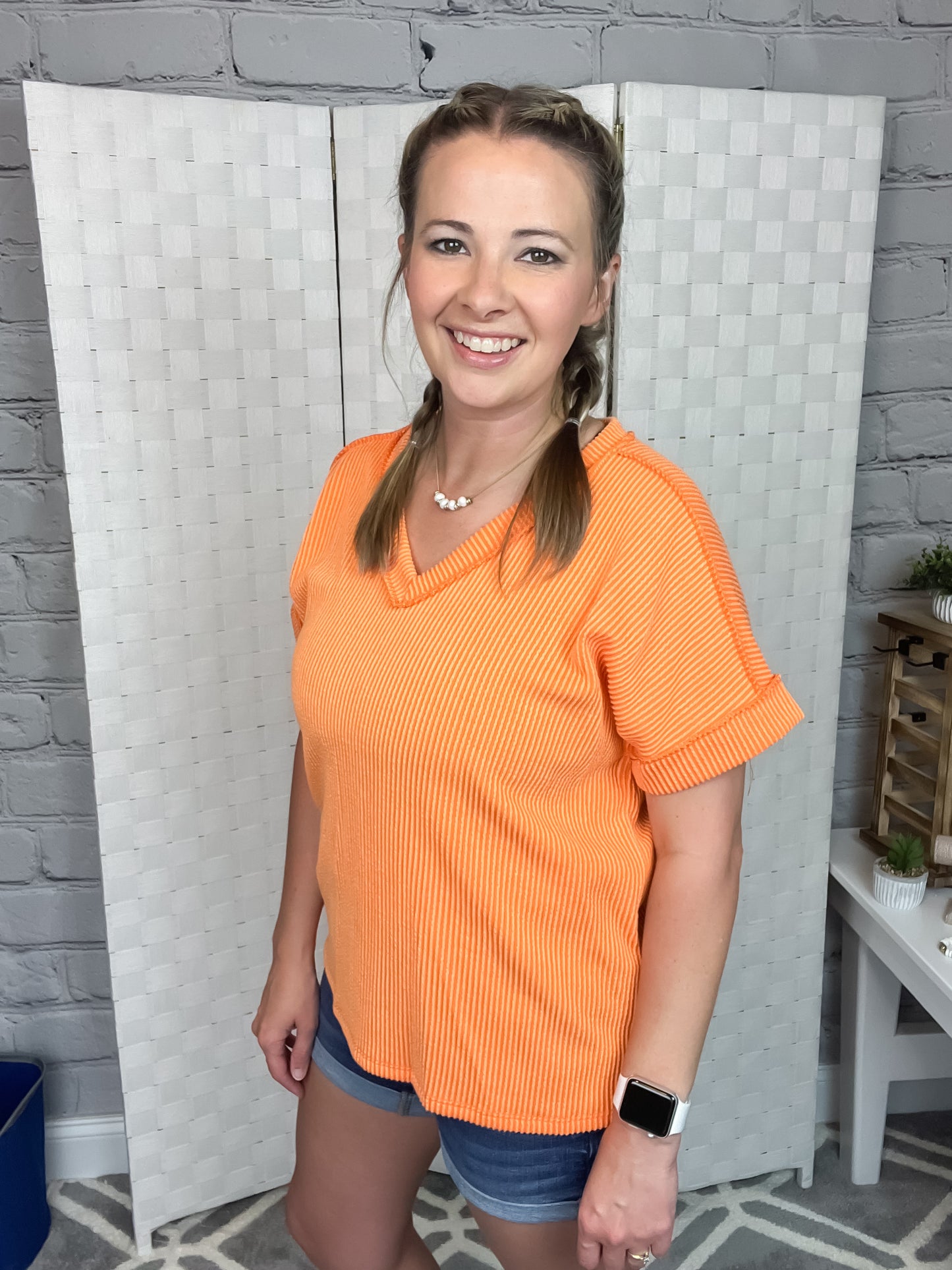 Delilah Top in Orange