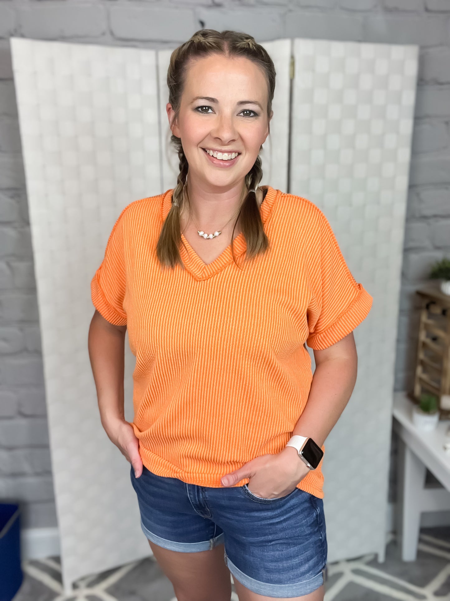 Delilah Top in Orange