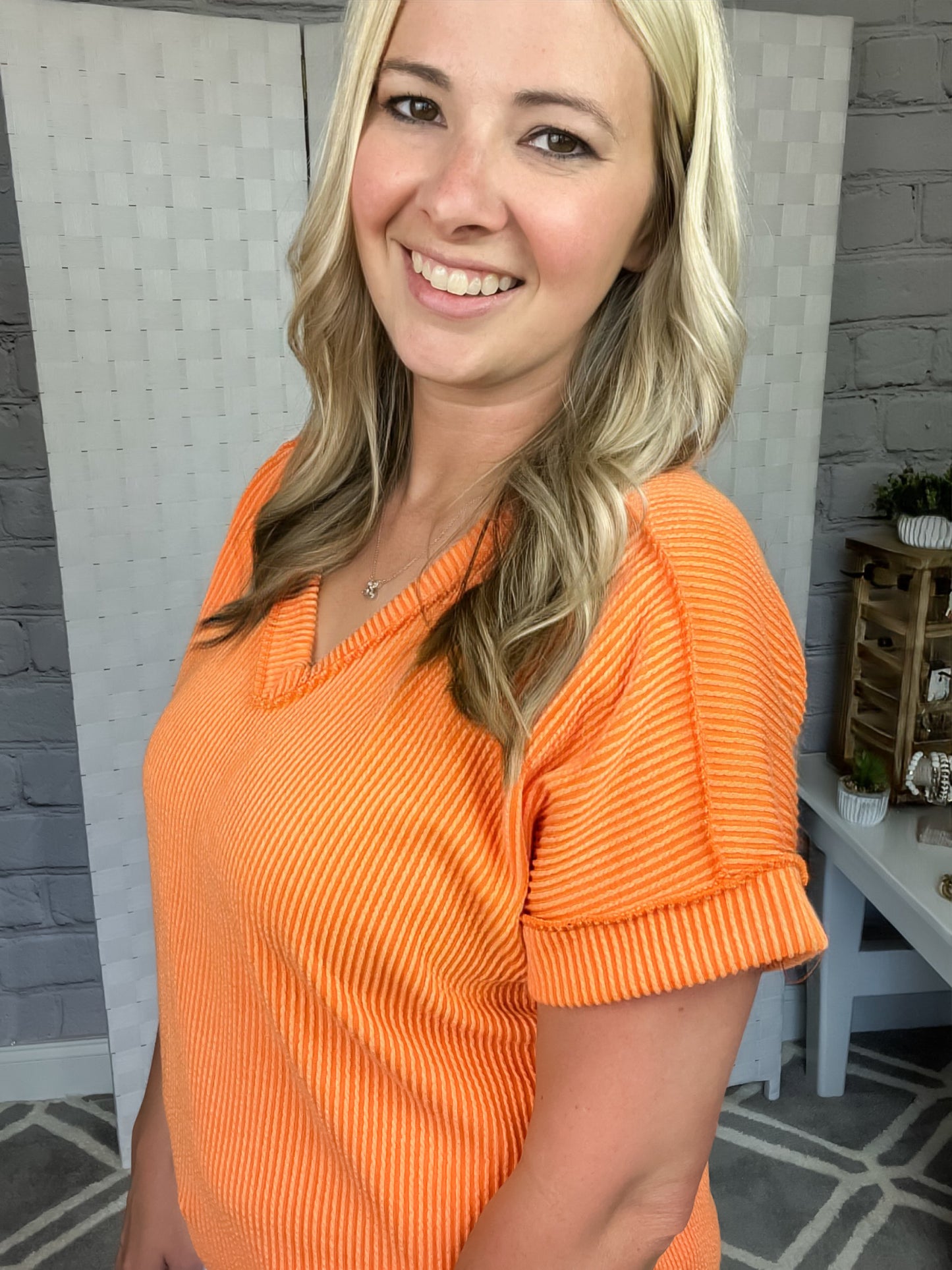 Delilah Top in Orange